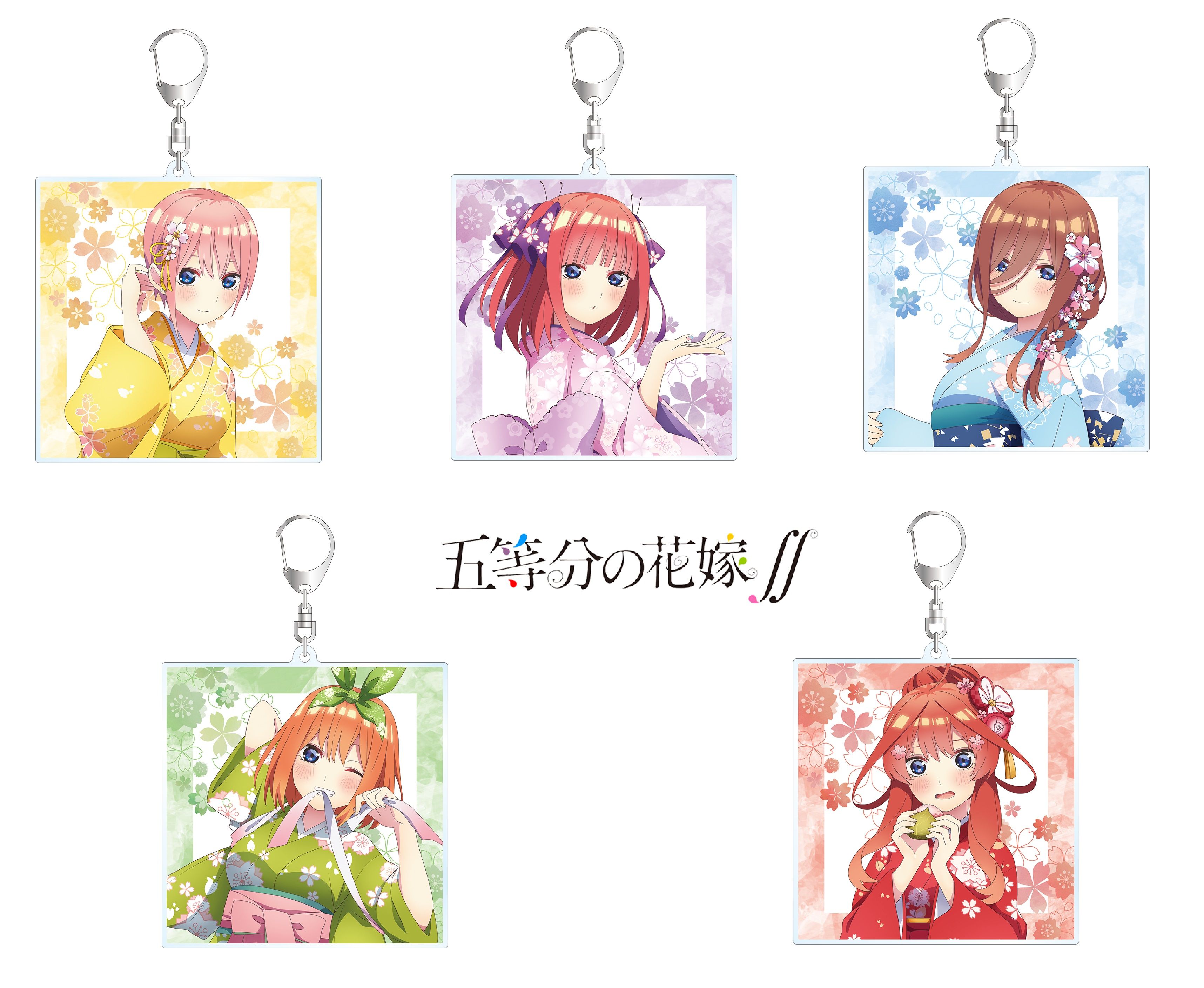三星廚★12月再販預購 日本精品《電視動畫『五等分的新娘∬』新繪製 吉他演奏ver. 後台通行證風BIG壓克力鑰匙圈(共5款) / 一花 二乃 三玖 四葉 五月 》amnibus 預約截止10/4 (PE快遞袋出貨，可另外加購紙箱)
