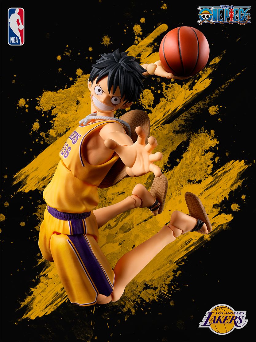 10月 代理 S.H.F SHF 海賊王 航海王 × NBA 魯夫 LAKERS 湖人 ver