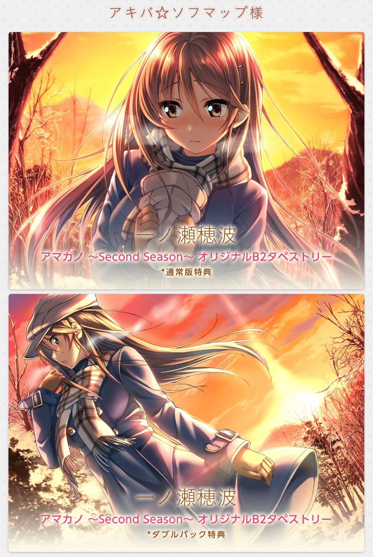 ピロ水 アマカノ3 ソフマップ有償特典 御所院冬樺 A4アクリルフィギュア