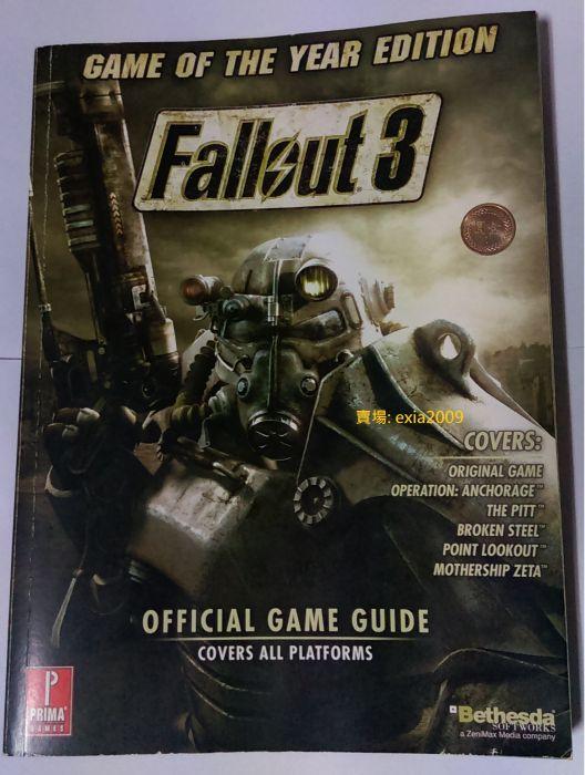 英文版 異塵餘生3 年度完整版 攻略本 Fallout 3 Game Guide 附大地圖 二手