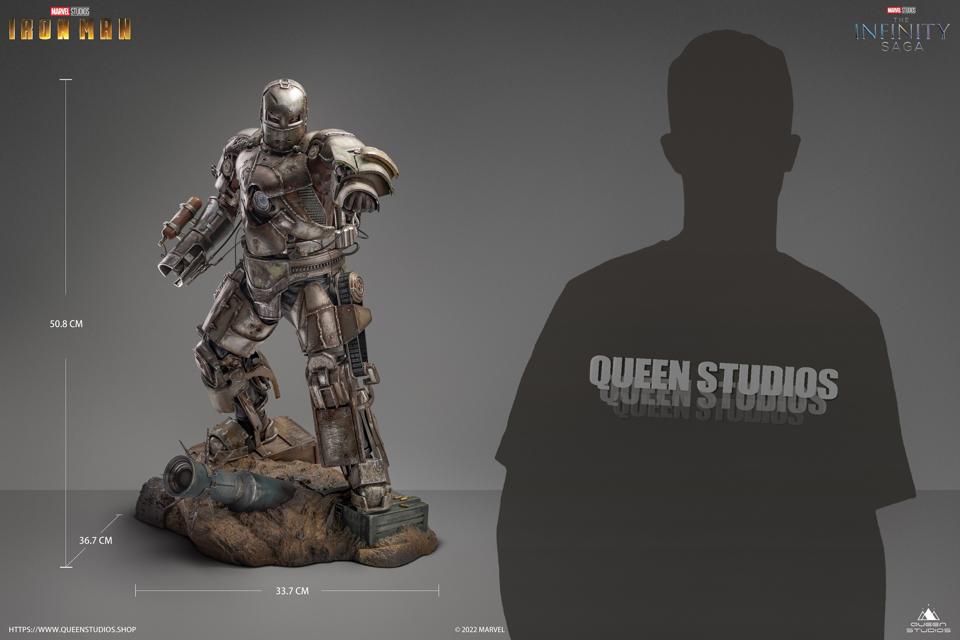 【腦蟾玩具】免運費 Queen Studios 鋼鐵人 MARK1 1:4 全身雕像