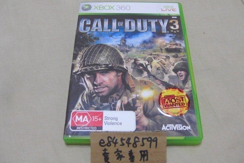 ★☆鏡音王國☆★ XBOX360 X360 決勝時刻3 Call of Duty COD3 歐版英文版 二手良品
