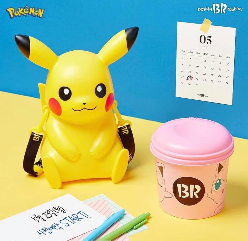 買動漫 玩日藏 預購韓國限定31冰淇淋聯名限量皮卡丘精靈寶可夢神奇寶貝爆米花桶存錢筒代購