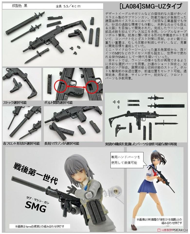 【我家遊樂器】10月預定 代理版 Tomytec 1/12 迷你武裝 LA084 SMG-UZ type 微型沖鋒槍