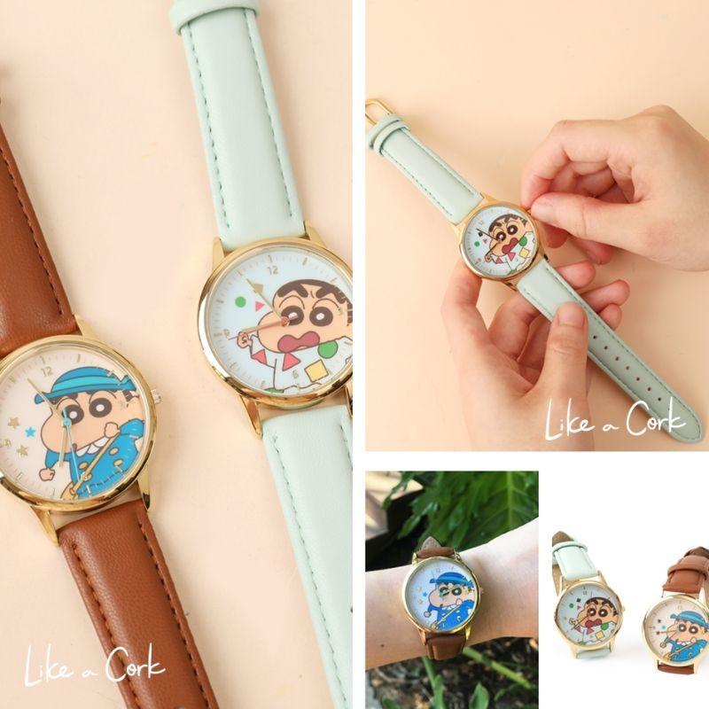 日本機芯 蠟筆小新手錶 Crayon Shin Chain 睡衣 制服 指針式 石英手錶 正版授權