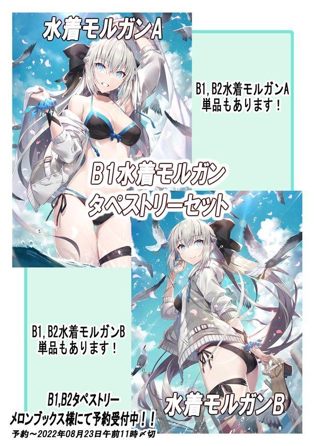 FGO 水着モルガンA B1WスエードタペストリーC100 でぶねこ 我美蘭