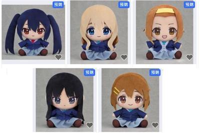GSC Chocopuni 玩偶 K-ON！輕音部 平澤唯 秋山澪 田井中律 琴吹紬 中野梓